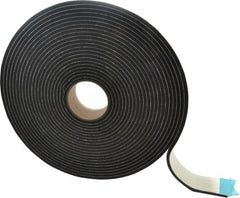 Made in USA - 45' x 2" x 1/4" Black PVC Foam Roll - Exact Tool & Supply