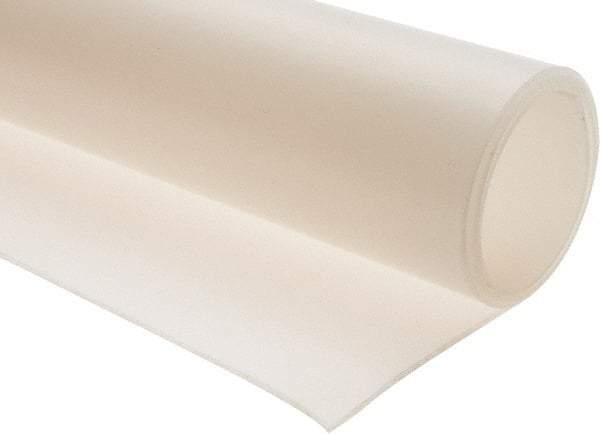 Made in USA - 36" Long, 36" Wide, Silicone Rubber Foam Sheet - 45 to 55 Durometer, Clear, -80 to 450°F, 850 psi Tensile Strength, Stock Length - Exact Tool & Supply