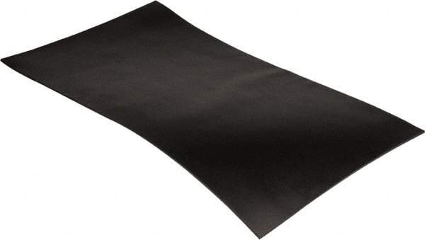 Made in USA - 24" Long, 12" Wide, EPDM Rubber Foam Sheet - 50 to 60 Durometer, Black, -40 to 240°F, 1,000 psi Tensile Strength, Stock Length - Exact Tool & Supply