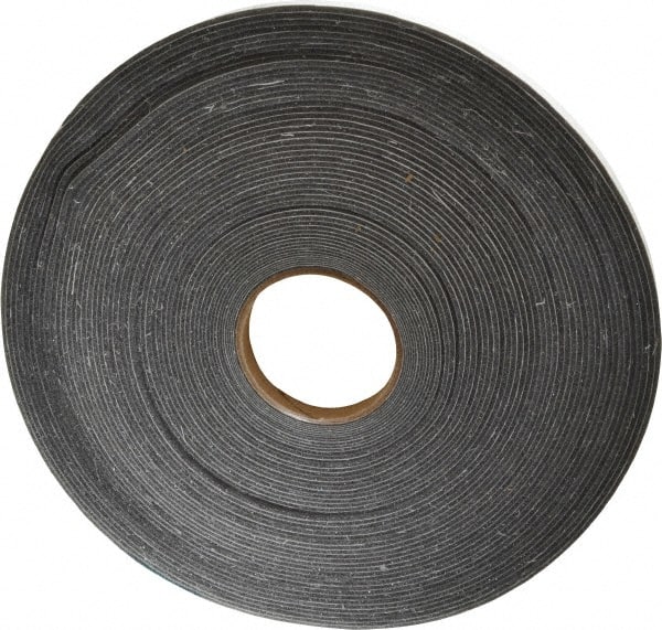 Made in USA - 100' x 1/2" x 1/8" Gray Polyurethane Foam Roll - Exact Tool & Supply