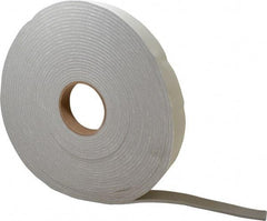 Made in USA - 3/16" Thick x 1" Wide x 30' Long Gray Closed Cell PVC Foam Rubber Roll - Stock Length, Adhesive Back, 8 Lb/Cu Ft Density, -20°F to 130°F - Exact Tool & Supply