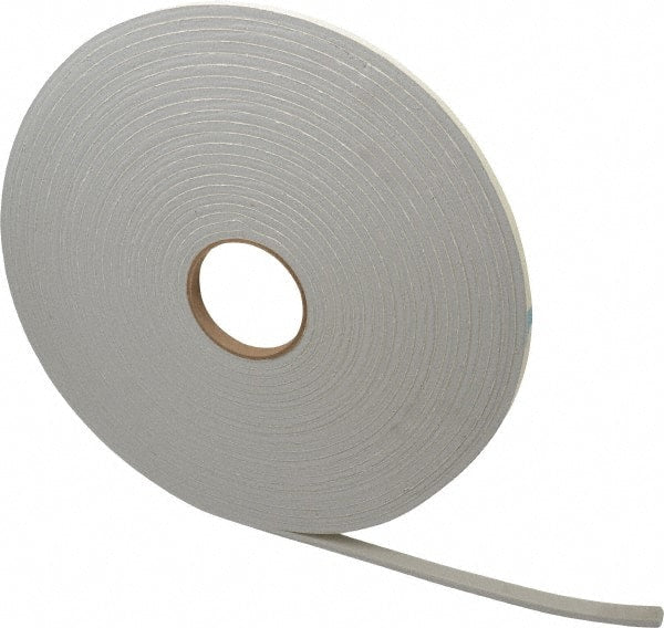 Made in USA - 50' x 1/2" x 1/4" Gray PVC Foam Roll - Exact Tool & Supply