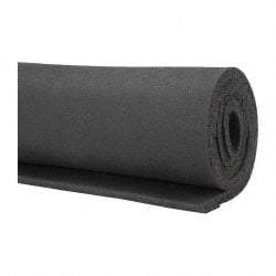 Made in USA - 36" Wide, Natural Foam Rubber Foam Sheet - 55 to 65 Durometer, Black, -40 to 160°F, Cut-to-Length - Exact Tool & Supply