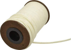 Made in USA - 1/8" x 85' Spool Length, PTFE/Synthetic Fiber Compression Packing - 1,500 Max psi, -80 to 450° F, White - Exact Tool & Supply