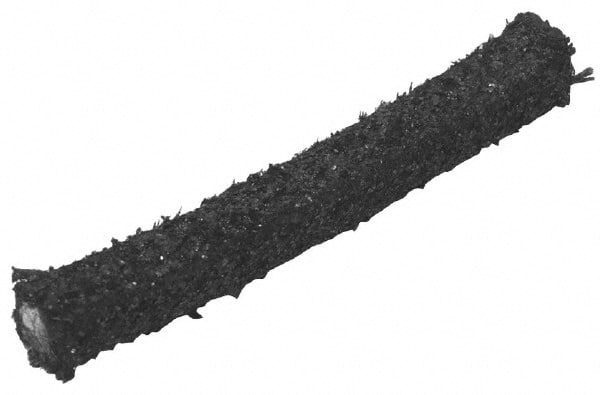 Made in USA - 1/4" x 12.8' Spool Length, Wire-Inserted Carbon Fiber Compression Packing - Exact Tool & Supply