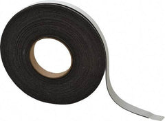 Made in USA - 1/16" Thick x 3/4" Wide x 50' Long Black Closed Cell Neoprene-Blend Spring Rubber Roll - Stock Length, Adhesive Back, 8 to 11 Lb/Cu Ft Density, -40°F to 158°F - Exact Tool & Supply