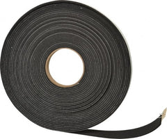 Made in USA - 50' x 3/4" x 1/8" Black Neoprene-Blend Spring Roll - Exact Tool & Supply