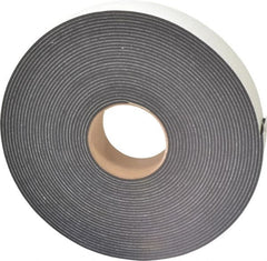 Made in USA - 50' x 2" x 1/8" Black Neoprene-Blend Spring Roll - Exact Tool & Supply