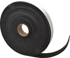 Made in USA - 50' x 2" x 1/4" Black Neoprene-Blend Spring Roll - Exact Tool & Supply