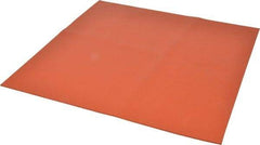 Made in USA - 12" Long, 12" Wide, Silicone Foam Rubber Foam Sheet - Orange-Red, -103 to 450°F, Plain Backing, Stock Length - Exact Tool & Supply
