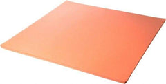 Made in USA - 12" Long, 12" Wide, Silicone Foam Rubber Foam Sheet - Orange-Red, -103 to 450°F, Plain Backing, Stock Length - Exact Tool & Supply