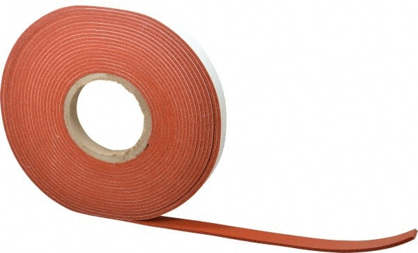 Made in USA - 30' x 3/4" x 1/8" Tan-Orange Silicone Foam Roll - Exact Tool & Supply