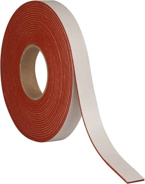 Made in USA - 30' x 3/4" x 3/32" Tan-Orange Silicone Foam Roll - Exact Tool & Supply