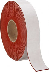 Made in USA - 30' x 2" x 3/32" Tan-Orange Silicone Foam Roll - Exact Tool & Supply