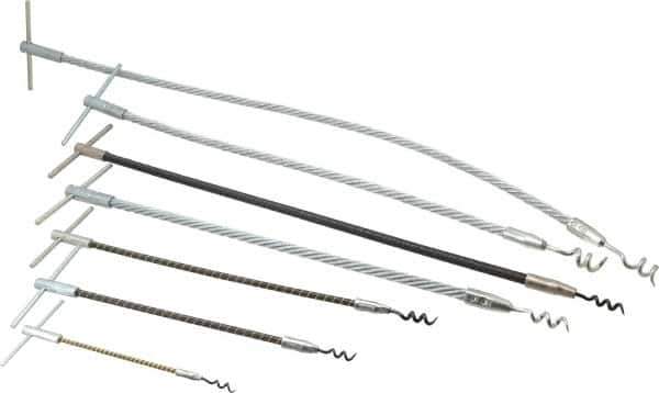 Made in USA - 7 Piece Flexible Shaft Packing Tool Set - Contains 6-1/2, 10-1/2, 15, 18, 22 & 30" Tools - Exact Tool & Supply