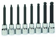 8 Piece - 3/8" Drive - Ball Hex Long Bit Socket Set - Exact Tool & Supply