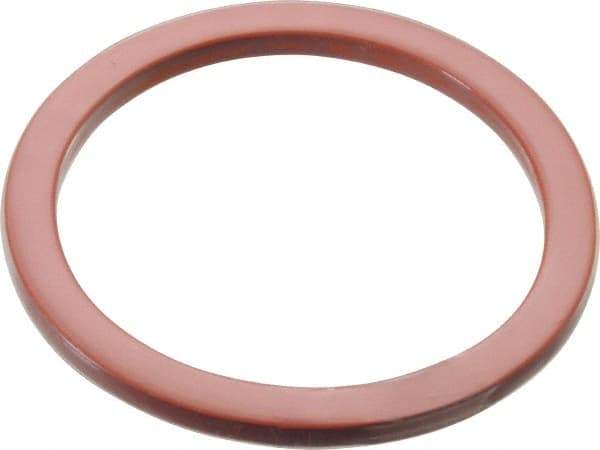 Made in USA - 3" ID x 3-23/32" OD Flange Gasket - PTFE, Red, 1/4" Thick - Exact Tool & Supply