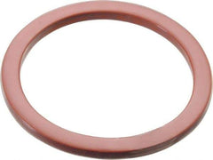 Made in USA - 3" ID x 3-23/32" OD Flange Gasket - PTFE, Red, 1/4" Thick - Exact Tool & Supply
