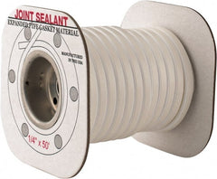 Made in USA - 50' Long x 1/4" Wide Economy PTFE Joint Sealant - Exact Tool & Supply