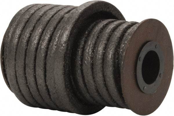 Made in USA - 5/16" x 18' Spool Length, Acrylic Fiber Graphite Yarn Compression Packing - 500° F Max, Dark Gray - Exact Tool & Supply