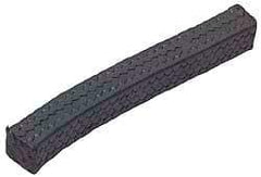 Made in USA - 1/2" x 2.9' Spool Length, 100% GFO Fiber Compression Packing - 1,900 Max psi, -400 to 550° F, Dark Gray - Exact Tool & Supply