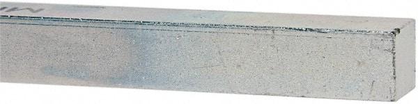 Made in USA - 12" Long x 1/2" High x 1/2" Wide, Zinc-Plated Oversized Key Stock - C1018 Steel - Exact Tool & Supply