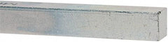 Made in USA - 12" Long x 1/2" High x 1/2" Wide, Zinc-Plated Oversized Key Stock - C1018 Steel - Exact Tool & Supply