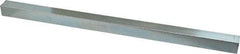 Made in USA - 12" Long x 5/8" High x 5/8" Wide, Zinc-Plated Oversized Key Stock - C1018 Steel - Exact Tool & Supply