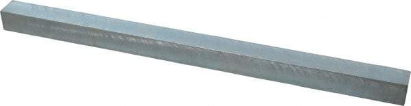 Made in USA - 12" Long x 11/16" High x 11/16" Wide, Zinc-Plated Oversized Key Stock - C1018 Steel - Exact Tool & Supply