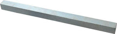 Made in USA - 12" Long x 3/4" High x 3/4" Wide, Zinc-Plated Oversized Key Stock - C1018 Steel - Exact Tool & Supply