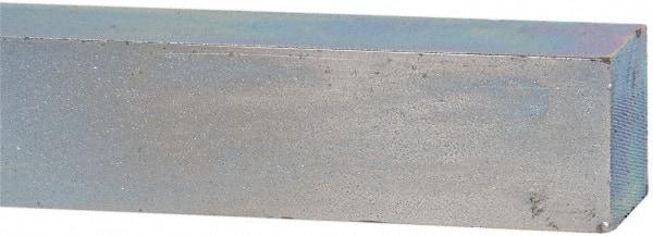 Made in USA - 12" Long x 1" High x 1" Wide, Zinc-Plated Oversized Key Stock - C1018 Steel - Exact Tool & Supply