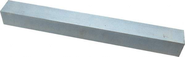 Made in USA - 12" Long x 1-1/4" High x 1-1/4" Wide, Zinc-Plated Oversized Key Stock - C1018 Steel - Exact Tool & Supply