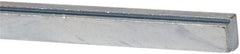 Made in USA - 12" Long, Zinc-Plated Step Key Stock for Shafts - C1018 Steel - Exact Tool & Supply