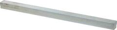 Made in USA - 12" Long, Zinc-Plated Step Key Stock for Shafts - C1018 Steel - Exact Tool & Supply