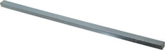 Made in USA - 12" Long, Zinc-Plated Step Key Stock for Gears - C1018 Steel - Exact Tool & Supply