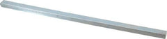 Made in USA - 12" Long, Zinc-Plated Step Key Stock for Gears - C1018 Steel - Exact Tool & Supply