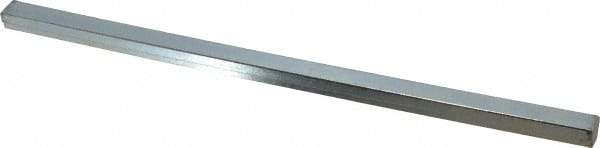 Made in USA - 12" Long, Zinc-Plated Step Key Stock for Gears - C1018 Steel - Exact Tool & Supply