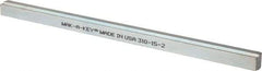 Made in USA - 12" Long, Zinc-Plated Step Key Stock for Gears - C1018 Steel - Exact Tool & Supply