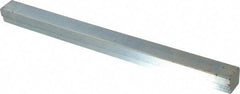 Made in USA - 12" Long, Zinc-Plated Step Key Stock for Gears - C1018 Steel - Exact Tool & Supply