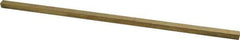 Made in USA - 12" Long x 5/16" High x 5/16" Wide, Over/Undersized Key Stock - Alloy 360 Brass - Exact Tool & Supply
