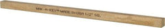 Made in USA - 12" Long x 1/2" High x 1/2" Wide, Over/Undersized Key Stock - Alloy 360 Brass - Exact Tool & Supply