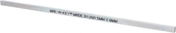 Made in USA - 12" Long, Zinc-Plated Oversized Key Stock - C1045 Steel - Exact Tool & Supply