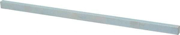 Made in USA - 12" Long, Zinc-Plated Oversized Key Stock - C1045 Steel - Exact Tool & Supply