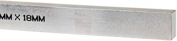 Made in USA - 12" Long, Zinc-Plated Oversized Key Stock - C1045 Steel - Exact Tool & Supply