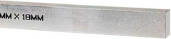 Made in USA - 12" Long, Zinc-Plated Oversized Key Stock - C1045 Steel - Exact Tool & Supply