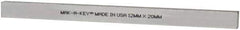Made in USA - 12" Long, Zinc-Plated Oversized Key Stock - C1045 Steel - Exact Tool & Supply