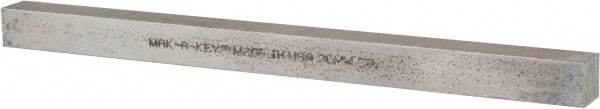 Made in USA - 12" Long, Zinc-Plated Oversized Key Stock - C1045 Steel - Exact Tool & Supply