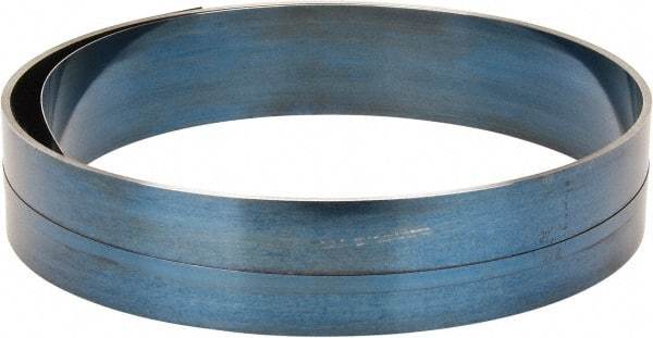 Value Collection - 0.007 Inch Thick x 3 Inch Wide x 35 Ft. Long, Spring Steel Coil - 1095 Blue Tempered Steel - Exact Tool & Supply