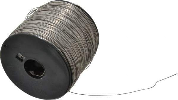 Value Collection - 20 Gage, 0.032 Inch Diameter x 1,810 Ft. Long, 302/304 Safety Lock Wire - 5 Lb. Shipping Weight - Exact Tool & Supply