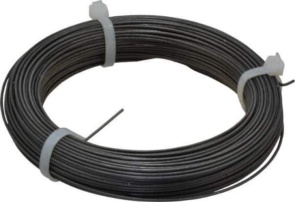 Value Collection - 23 Gage, 0.051 Inch Diameter x 144 Ft. Long, High Carbon Steel, Tempered Music Wire Coil - ASTM A228, 1 Lb. Shipping Weight - Exact Tool & Supply